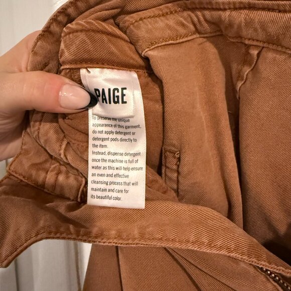 Paige Burt Orange Shorts Size 32 EUC w/ Drawstring and Button Zip Closure - Picture 8 of 8